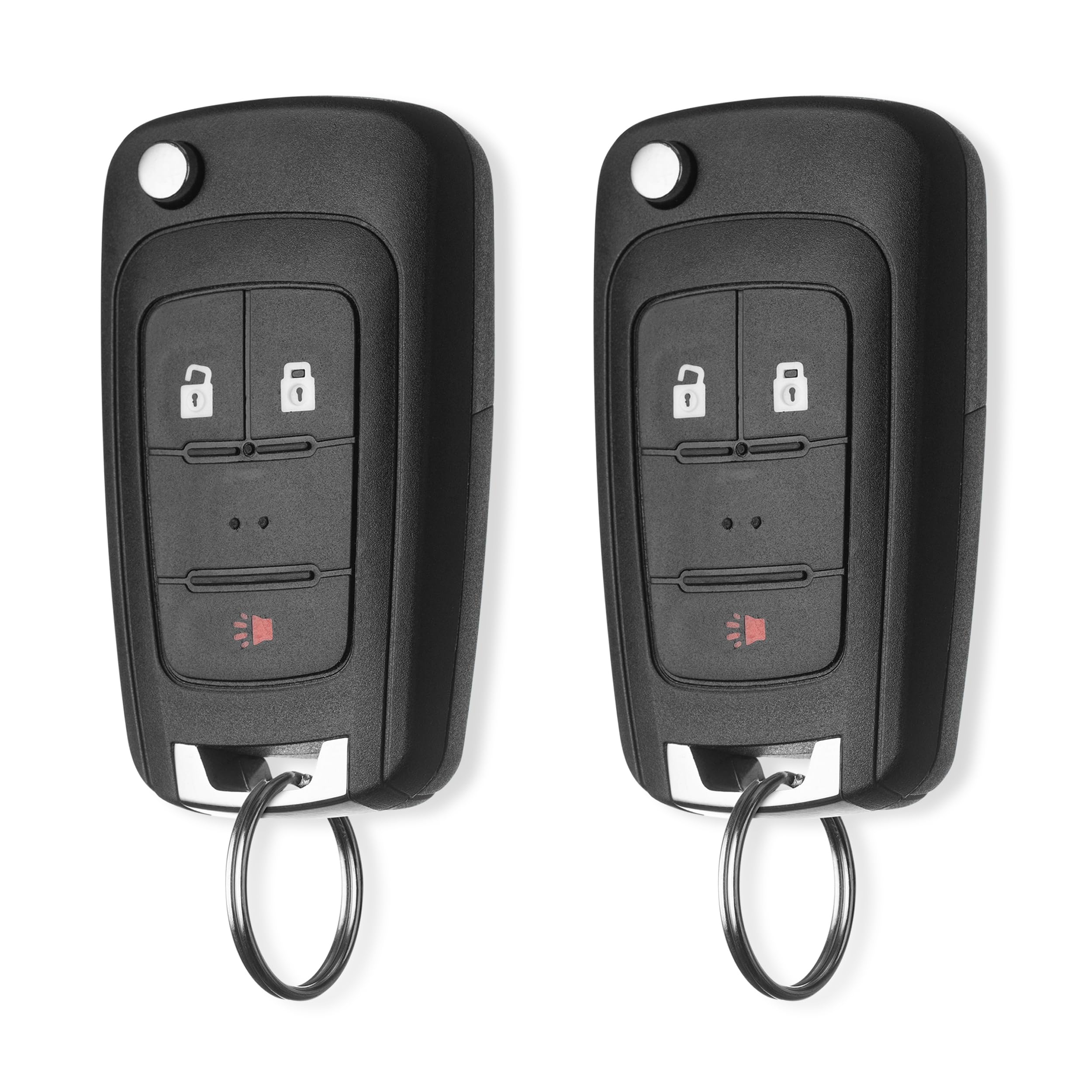 FOBTEK Flip Key Fob Keyless Entry Remote for Chevy Equinox Sonic Buick Encore GMC Terrain Replacement for OHT01060512, 20873621 (for ID46, 3-Button)